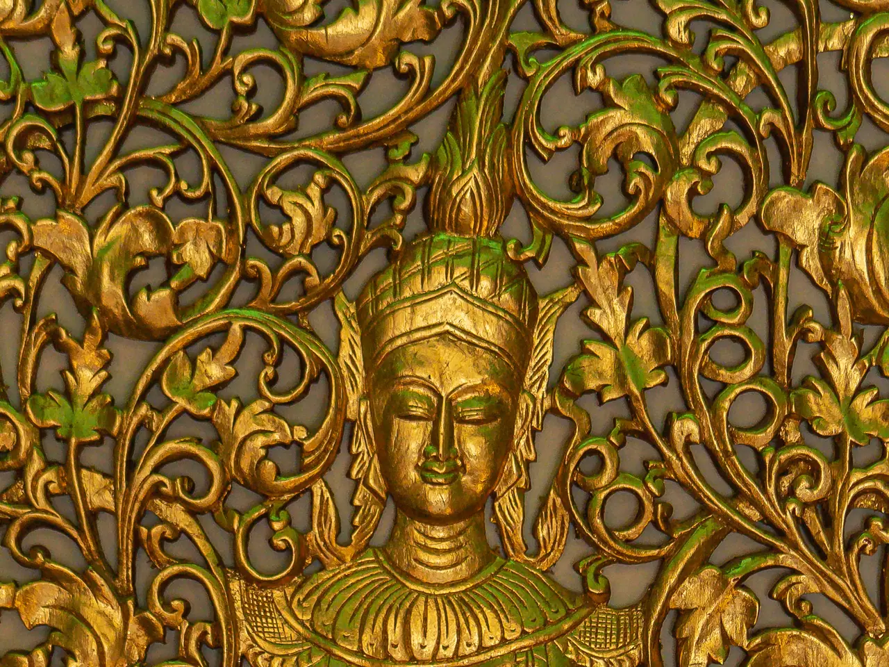 Sculpture décorative thaïlandaise dans le centre de Marrakech